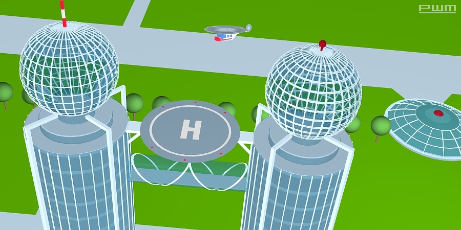 Hochh&auml;user Wolkenkratzer Perpektive